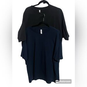 Alstyle 2 Pc Black/ Blue T-shirts Sz 2XL